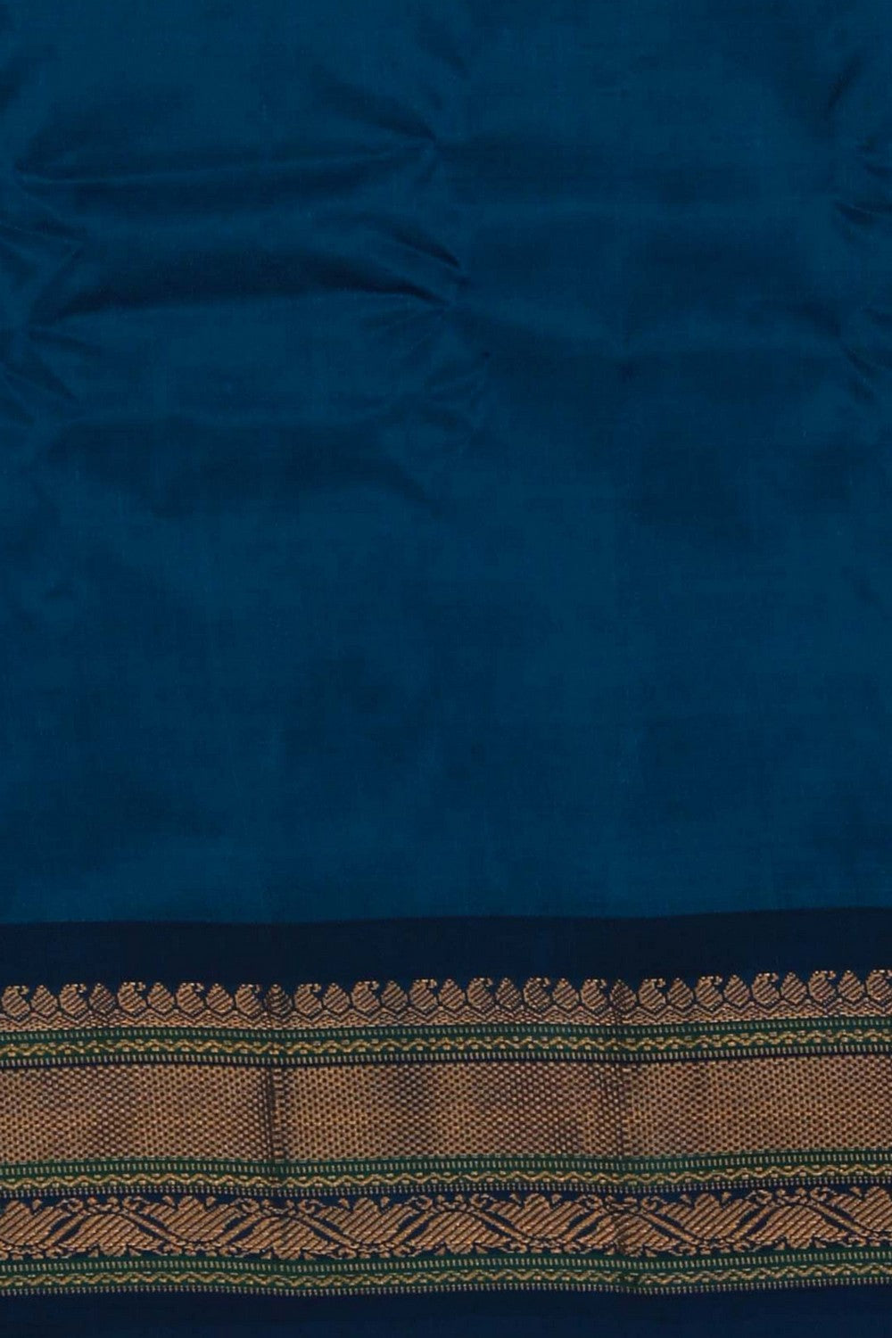 Image of Gadwal Sea Green Saree